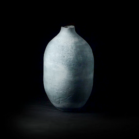 Steingods, høy vase